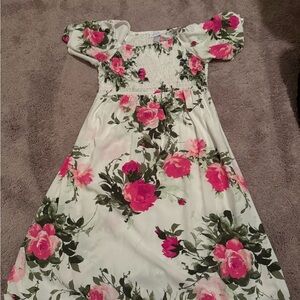 The Children's Place Pink and White Floral Dress